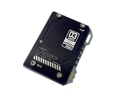 LUNCHBOX Magnalium Case for mSATA SSD Compatible with Atomos NINJA V with mSATA to SATA Adapter